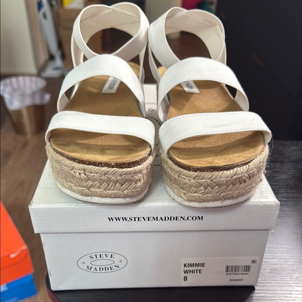Steve Madden Women's White Platform Sandals